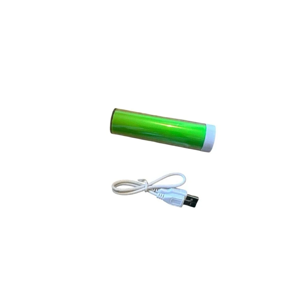 Lot of 3 Power Banks Small Size Green w/ Charging Cables 2200 mAh Model CPP-3699